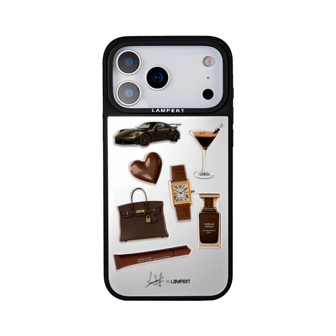 Ultra safe case Colab Laura sanchez Espresso sticker